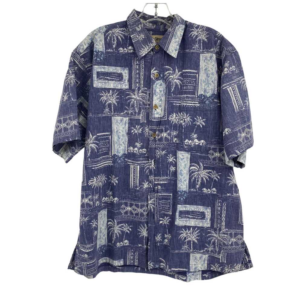 Cooke Street Blue Tropical Button-Up Shirt | Size L